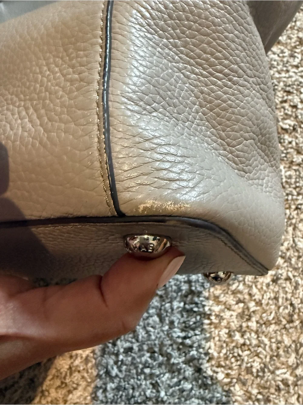 Michael Kors Pebbled Leather Tote in Taupe